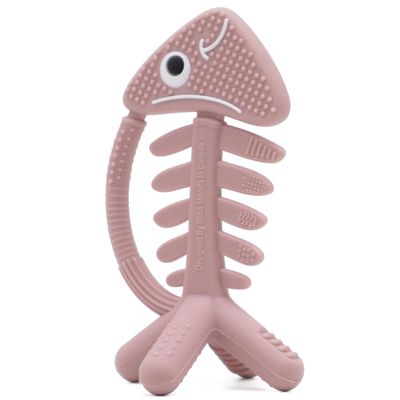 3 in 1 Infant Toys, Baby Teething Toys 36 612 Months, Teethers for Babies 03612 Months for Teething Relief, Baby Gift, Baby Teether Toys, Silicone Sensory Toys,USA Patent Pending, Fish-Rose Pink