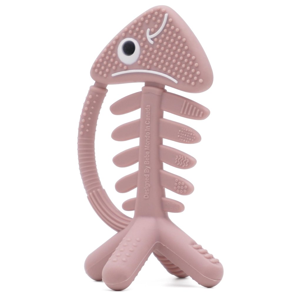 3 in 1 Infant Toys, Baby Teething Toys 36 612 Months, Teethers for Babies 03612 Months for Teething Relief, Baby Gift, Baby Teether Toys, Silicone Sensory Toys,USA Patent Pending, Fish-Rose Pink
