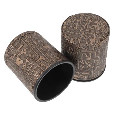 Abaodam 2pcs Leather Dice Cups Simple and Design Dice Game Prop for Family and Party Entertainment Comfortable Grip and Easy to Clean