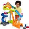Fisher-Price Little People Toddler Toy Hot Wheels Spiral Stunt Speedway Race Track Playset with 2 Cars for Pretend Play Kids Ages 18+ Months view 1