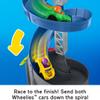 Fisher-Price Little People Toddler Toy Hot Wheels Spiral Stunt Speedway Race Track Playset with 2 Cars for Pretend Play Kids Ages 18+ Months view 3