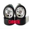 1/64 Scale Mixed/Random Real Riders Wheels Set - Chrome Finish (Electroplating) - Rims and Tires for 10 Cars, Compatible with Hot Wheels/Matchbox view 2