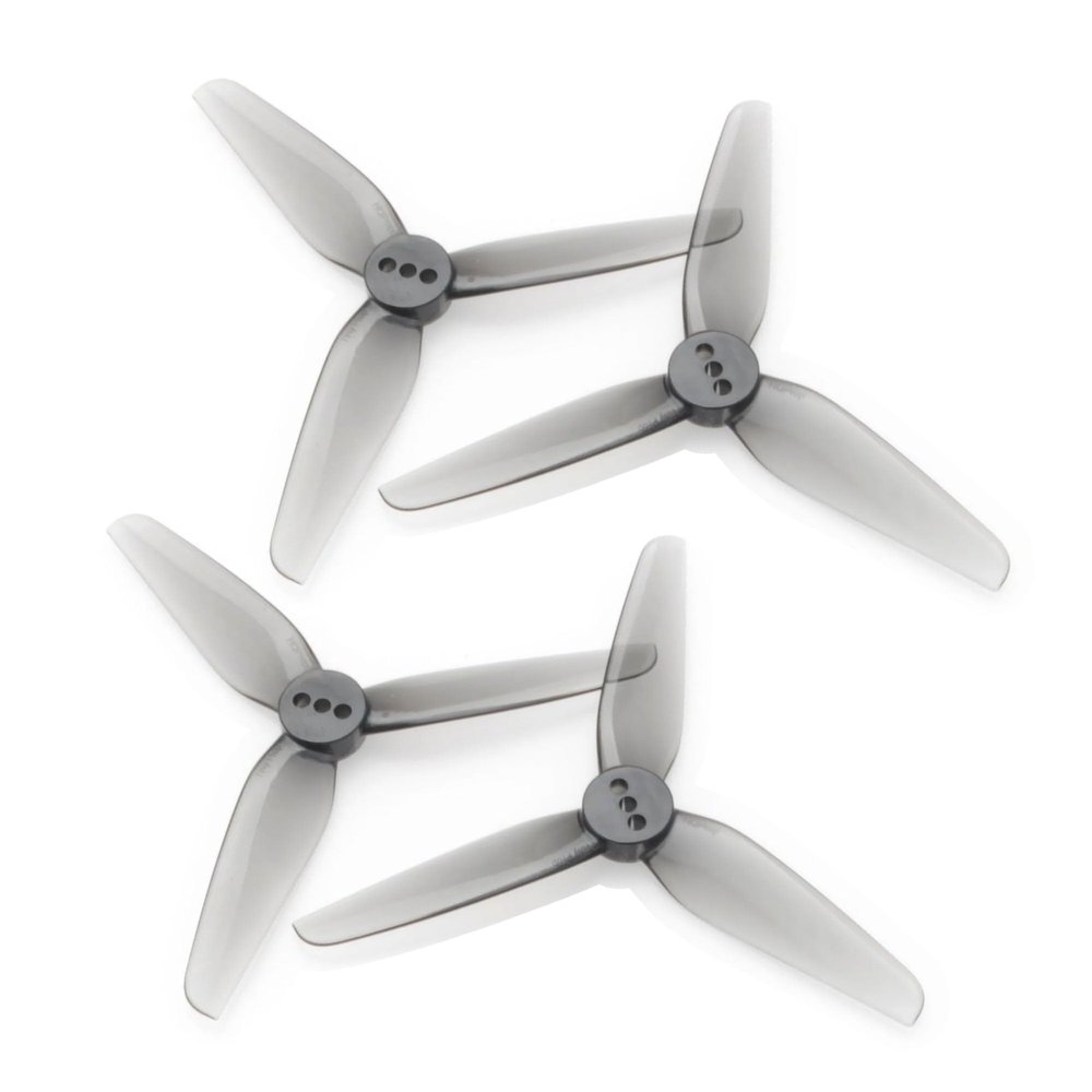 12pcs HQProp T3X1.8X3 3 Inch 3-Blade T-Mount Propeller Set 2mm Shaft (4X CW / 4X CCW) Gray Polycarbonate (Gray)
