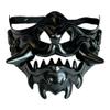 Beyond Collectibles Japanese Monster Hannya Mask Guardian Lion Demon Oni Samurai Half Face Shield (Black) view 2