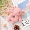 Apricot Lamb Baby Lovey Pink Dragon Soft Rattle Toy, Plush Stuffed Animal for Newborn Soft Over 0 Months view 3