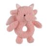 Apricot Lamb Baby Lovey Pink Dragon Soft Rattle Toy, Plush Stuffed Animal for Newborn Soft Over 0 Months view 4