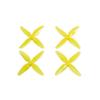 12pcs HQProp T3.1X3X4 3.1 Inch 4-Blade T-Mount Propeller Set (6X CW / 6X CCW) Poly Carbonate (Yellow) view 1