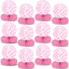 12PCS Disco Ball Party Decorations 70s Disco Table Honeycomb Centerpieces Western Cowgirl Party Table Toppers Hot Pink Disco Party Table Centerpieces for Girls Birthday Party Supplies view 1