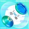 MAGICYOYO V10 Finger Spin Yoyo Professional Metal Trick Yoyo Responsive & Unresponsive Dual Purpose Yo Yo with Storage Case + Yo Yo Glove +12 Strings(Blue Green) view 3
