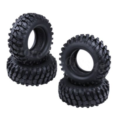 Tsolay 4PCS 1.9 Inch Rubber 96mm RC Crawler Tires with Foam Inserts ID: 48mm Width:36mm for Remote Control Car Tyres Modification Accessories