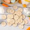 CypherX Easter Egg Fillers- Wooden Easter Reward Tokens, Easter Prizes Stuffers Coins, Family Night Tokens, 24 Redeemable Tokens+6 Blank DIY Tokens, Unique Family Easter Egg Hunt Activities- Coin view 1