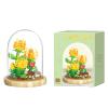 Artificial Flowers Building Kits,Golden Chrysanthemum 611Pcs with Platic Cover for Decoration,DIY Creative Building Kit, Creative Gift for Children Adults view 3