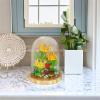 Artificial Flowers Building Kits,Golden Chrysanthemum 611Pcs with Platic Cover for Decoration,DIY Creative Building Kit, Creative Gift for Children Adults view 4
