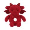Apricot Lamb Baby Lovey Red Dragon Soft Rattle Toy, Plush Stuffed Animal for Newborn Soft Over 0 Months view 1