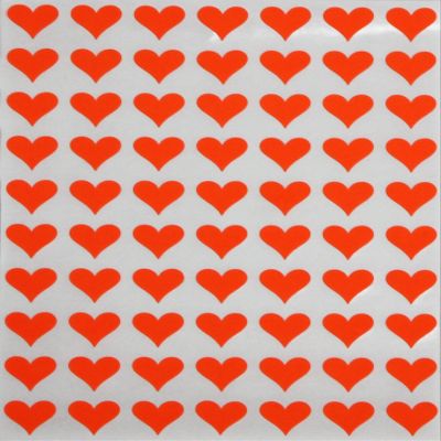 Royal Green 13mm Neon Red Valentine Heart Stickers  Permanent Heart Labels for Treat Bags, Gift Seals, Cards & Crafts  Easy Peel & Stick - (7560 Pack)