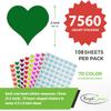 Royal Green 13mm Neon Red Valentine Heart Stickers  Permanent Heart Labels for Treat Bags, Gift Seals, Cards & Crafts  Easy Peel & Stick - (7560 Pack) view 2