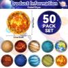 50Pcs Solar System Party Plates Outer Space Theme Party Supplies Galaxy Party Planet 7 Inch Dessert Paper Plates for Kids Space Solar System Planets Baby Shower Party Birthday Party Decorations view 2