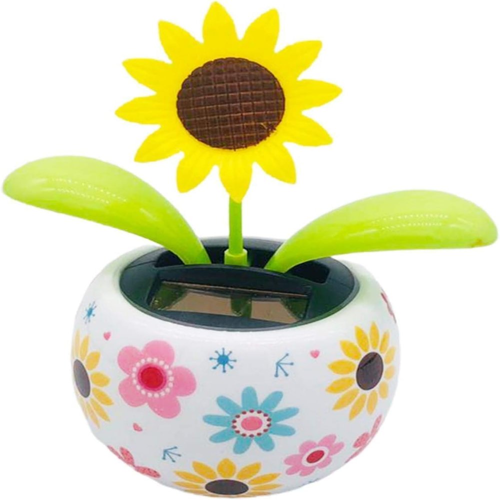 Sunflower Solar Dancing Flowers, Cute Solar Powered Dancing Swinging Flower, Swinging Solar Power Flip Flap Flower Decor Gift,Car Home Desk,Detective and Spy,Learning and Education