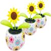 Sunflower Solar Dancing Flowers, Cute Solar Powered Dancing Swinging Flower, Swinging Solar Power Flip Flap Flower Decor Gift,Car Home Desk,Detective and Spy,Learning and Education view 4