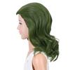 WAVELNM Kids Green Wig Child Short Dark Green Wig Boys Green Curly Wavy Wig Kids Cosplay Wig Synthetic Wigs with Wig Cap view 2