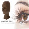 Silicone Eyelash Extension Training Head for Makeup Practice, Black view 2