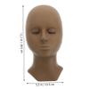 Silicone Eyelash Extension Training Head for Makeup Practice, Black view 3