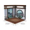 1/12 Scale Model Scene Backdrop Collection Storage Display Show for Action Figures Diecast Car Soldier Scene Dolls 215x215mm, Chinese House view 2