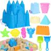 FUSPWEAO Beach Toys Sand Toys for Kids, Sand Castle Toys with Castle Bucket, Sand Molds, Shovel and Rake, Sandbox Toy for Toddlers 1-3 4 5 6 7 8 9 10 12, Beach Summer Accessories for Kids view 1