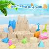 FUSPWEAO Beach Toys Sand Toys for Kids, Sand Castle Toys with Castle Bucket, Sand Molds, Shovel and Rake, Sandbox Toy for Toddlers 1-3 4 5 6 7 8 9 10 12, Beach Summer Accessories for Kids view 4
