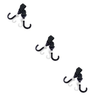 ifundom 6pcs Stroller Hooks Hook and Clips for Diapers Grocery Bags and Clothes Versatile Stroller Hanger for Easy Access Black Gray