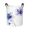 Foruidea Beautiful Blue Flowers Laundry Basket,Laundry Hamper,Collapsible Storage Bin, Oxford Fabric Clothes Baskets,Nursery Hamper For Home,Office,Dorm,Gift Basket view 1