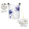 Foruidea Beautiful Blue Flowers Laundry Basket,Laundry Hamper,Collapsible Storage Bin, Oxford Fabric Clothes Baskets,Nursery Hamper For Home,Office,Dorm,Gift Basket view 2