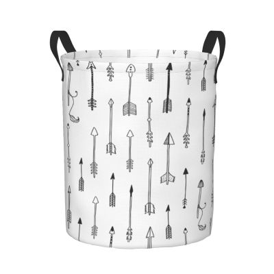 Foruidea Arrows Laundry Basket,Laundry Hamper,Collapsible Storage Bin, Oxford Fabric Clothes Baskets,Nursery Hamper For Home,Office,Dorm,Gift Basket