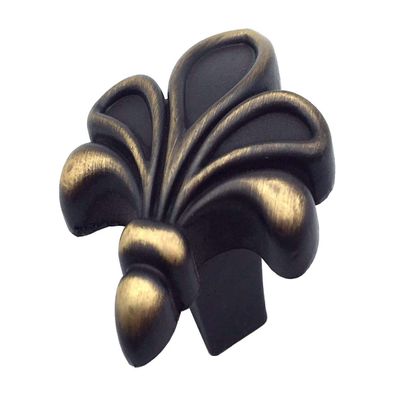 2.5" C-C Fleur De Lis Drawer Pull Antique Bronze Knob Cabinet Handle Dresser Pulls Kitchen Door Handles Hardware 2 1/2" 64 mm Centers (Size : L: 1.7" (42 mm))