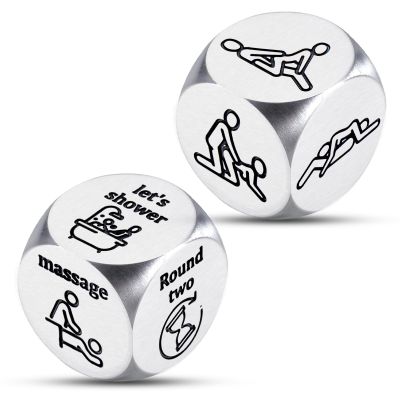 2 PCS Sex Dice for Adult Sex Position Dice for Boyfriend Girlfriend Husband Wife Men Women Gag Game Gifts for Adults Party Wedding Anniversary Birthday Present Boo Basket Stuffers