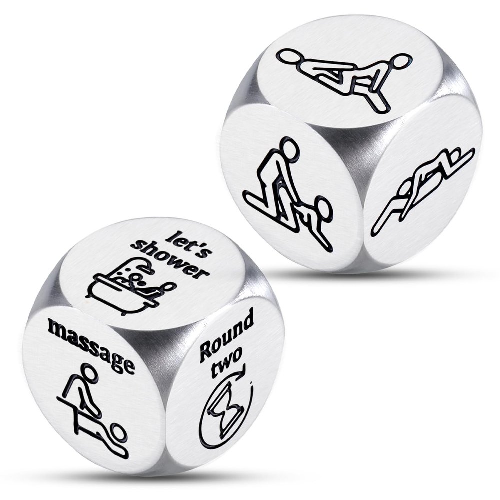 2 PCS Sex Dice for Adult Sex Position Dice for Boyfriend Girlfriend Husband Wife Men Women Gag Game Gifts for Adults Party Wedding Anniversary Birthday Present Boo Basket Stuffers