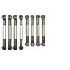 AMLIK RC Car Accessories Compatible with WPL B1 B-1 B14 B-14 B24 B-24 C14 C24 1/16 RC Car Spare Parts Upgrade Metal Pull Rod Steering Pull Rod Servo Rod Pull Rod Base (Color : 6) view 1