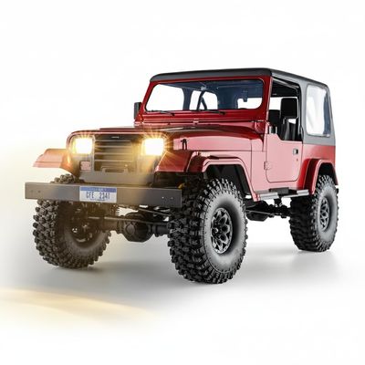 EAZYRC FMS Rochobby 1/10 RC Crawler Mashigan RC Truck 4x4 RTR, RC Car with Foldable Front Windcreen, Convertible Top (RS Version)