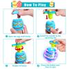Easter Basket Stuffers for Kids-6 Packs Light Up Spinning Tops Toys with Music Easter Gifts Toys for Kids Toddlers Easter Eggs Fillers Easter Basket Essentials view 4