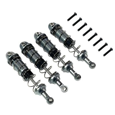4pcs Metal Front and Rear Oil Shock Absorber 1/16 RC Car Upgrades Parts Accessories Compatible with Hyper GO MJX H16BM H16GT H16DR H16 16207 16208 16209 16210 (Titanium)