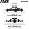 AMK Aluminum 1/10 RC Crawler Axle Complete Front Rear Set for 6x6 4WS Four Wheel Steering for RC4WD Gelande II TF2 D110 Yota II Upgrades (Middle) view 3