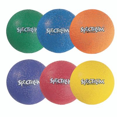 S&S Worldwide Spectrum Playground Balls Set, 10", Durable 2-Ply Rubber, Multi-Color (Set of 6)