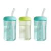 The First Years Squeeze & Sip Toddler Straw Cups - Squeezable Transition Sippy Cup with Silicone Straw - Toddler Feeding Supplies - 7 Oz - 3 Count - Ages 6 Months and Up view 1