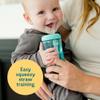 The First Years Squeeze & Sip Toddler Straw Cups - Squeezable Transition Sippy Cup with Silicone Straw - Toddler Feeding Supplies - 7 Oz - 3 Count - Ages 6 Months and Up view 2