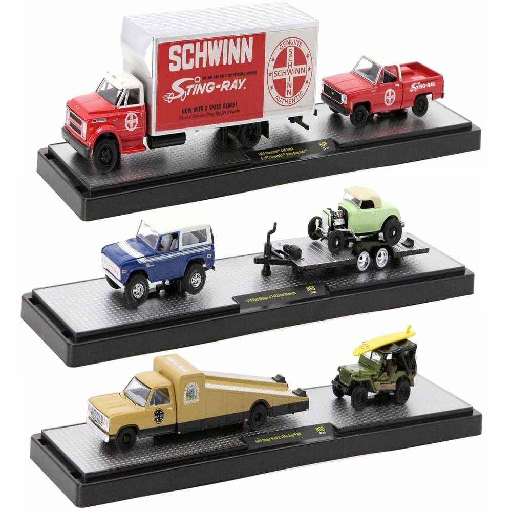 M2 Auto Haulers Set of 3 Trucks Release 68 Limited Edition to 9600 Pieces Worldwide 1/64 Diecast Models 36000-68