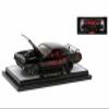 M2 1971 Plymouth Hemi Barracuda Black Metallic with Red Interior Voodoo by Lunati Limited Edition to 6650 Pieces Worldwide 1/24 Diecast Model Car 40300-111B view 1