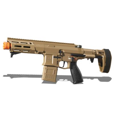 EMERBU Pro-Grade Splat Gel Orby Blaster PDX Upgraded by EMERBU - Metal and Nylon Body - 11.1V High Power - Metal Gearset - High Speed Motor - for Ages 15+ Adults(Tan)