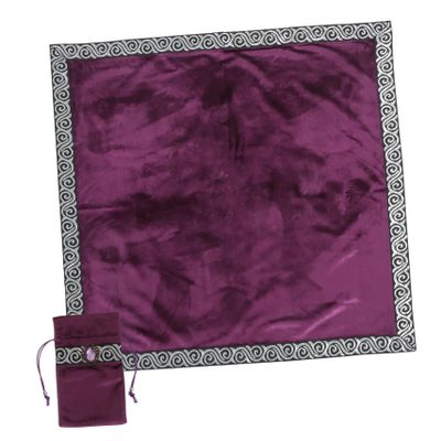 Zerodeko Creative Velvets Tarot Tablecloth with Unique Design for Divination Thick with Gold Silver Edges for Parties and Readings by Fortune-Tellers and Enthusiasts