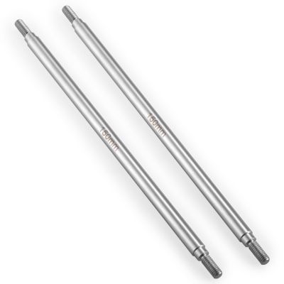 RCHUBAM 2Pcs Stainless Steel RC Links 1 Pair RC Steering Linkage Set M4 x 50mm/55mm/60mm/70mm/75mm~155mm Compatible with 1/10 Scale Axial Wraith SCX10 TRX-4 RC Crawler Car (150mm)