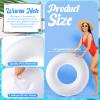 Gemscream 2 Pcs Jumbo Inflatable Pool Float 47.24 Inches Swimming Ring Pool Floats White Inflatable Float Tube for Adult Summer Vacation Beach River Bachelorette Wedding Party Supplies view 2